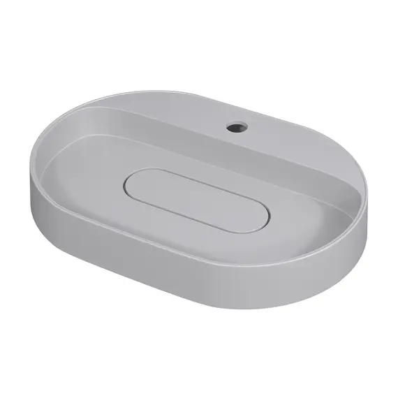 Раковина  накладная 55 см, Uperwood Tanos Quartz, овальная, белая (жасмин)