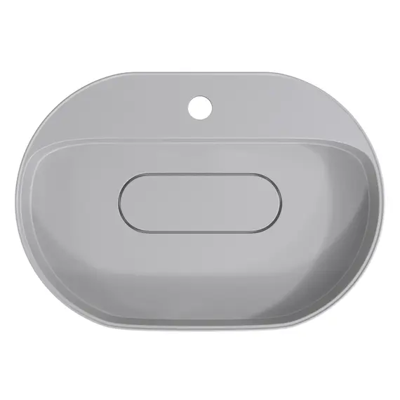Раковина  накладная 55 см, Uperwood Tanos Quartz, овальная, белая (жасмин)