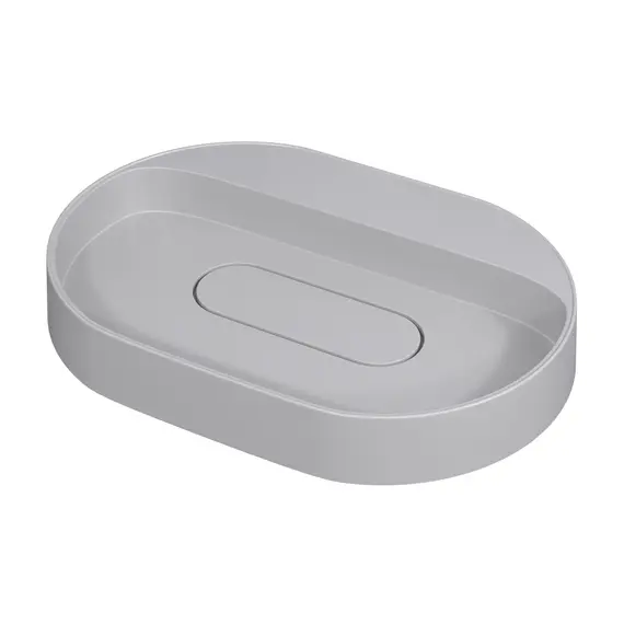 Раковина накладная Uperwood Tanos Quartz 55 см, без отверстия для смесителя, белая (жасмин)