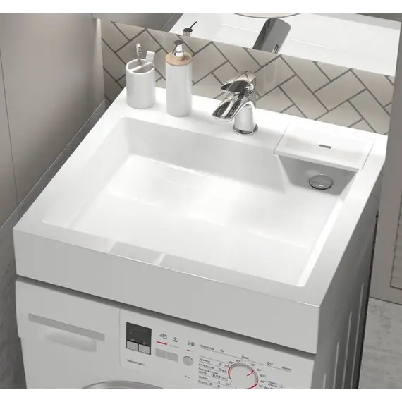 Раковина над стиральной машиной Uperwood Vission белая глянцевая