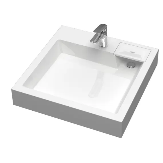 Раковина над стиральной машиной Uperwood Vission белая глянцевая