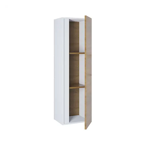 Шкаф-пенал для ванной Uperwood Barsa 35*28*120 см, подвесной, белый/дуб сонома