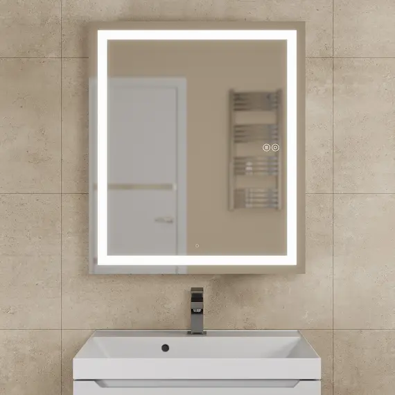 Зеркало шкаф с подсветкой  Uperwood Tanos, белое