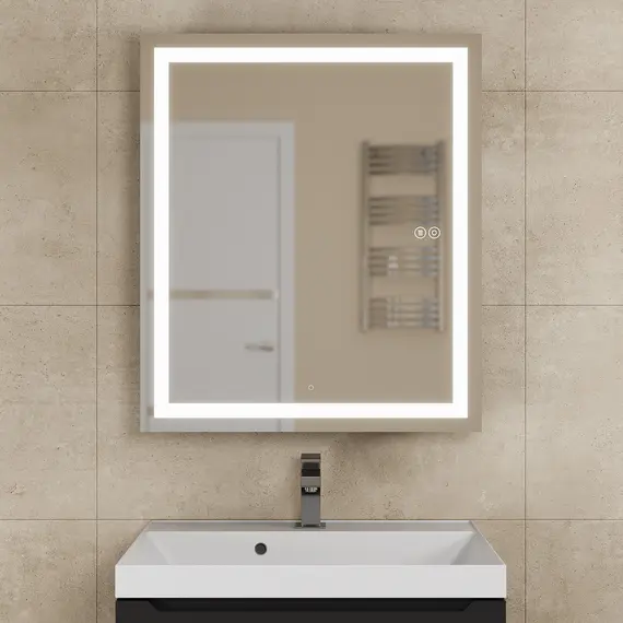 Зеркало шкаф с подсветкой  Uperwood Tanos, черное