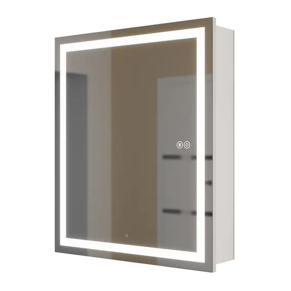 Зеркало шкаф с подсветкой  Uperwood Tanos, белое