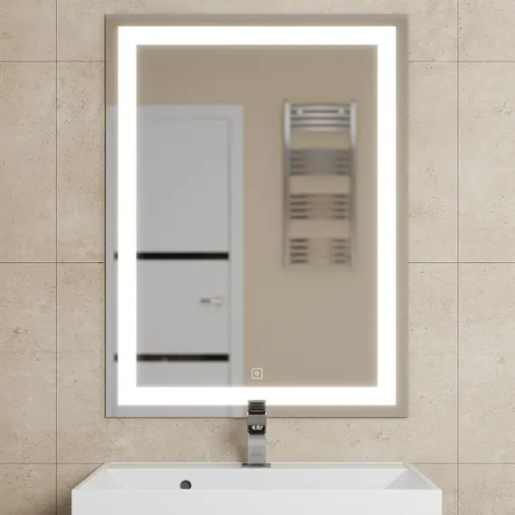 Зеркало с подсветкой Uperwood Tanos сенсор/антизапотевание/без рамы