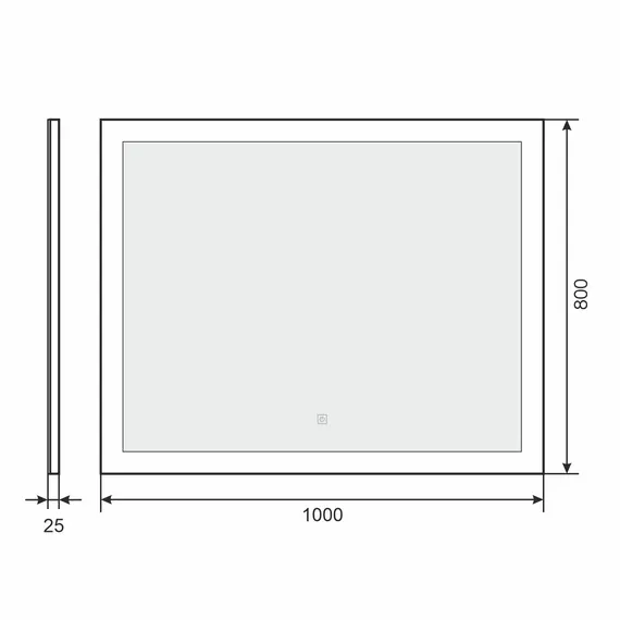 Зеркало для ванной с подсветкой Uperwood Barsa , сенсор