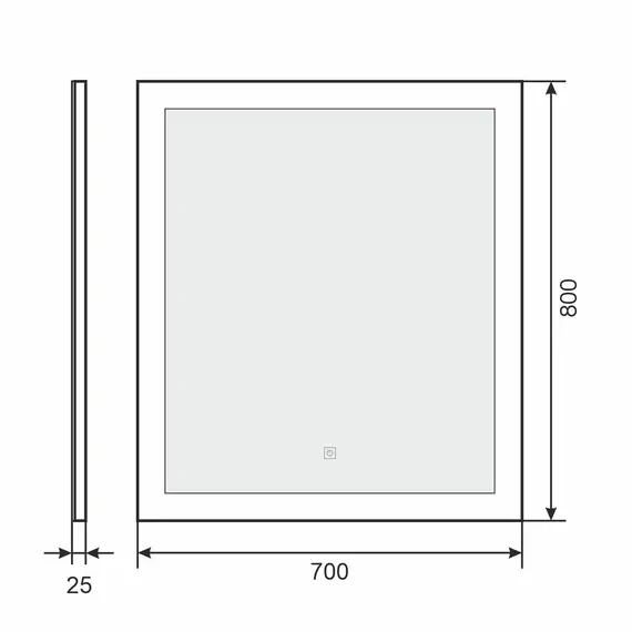 Зеркало для ванной с подсветкой Uperwood Barsa , сенсор