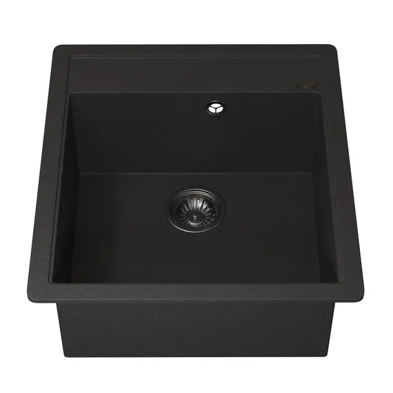 Кухонная мойка кварцевая Uperwood Quartz Premium UPD-07-04, прямоугольная, черная