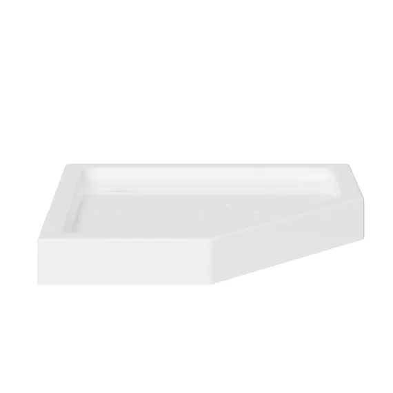 Душевой поддон ABBER AD3B080/AD3B090 трапеция, акриловый, белый