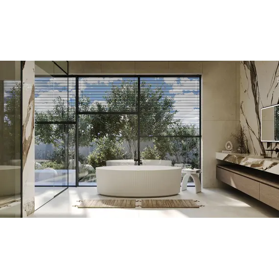 Ванна из искусственного камня ABBER Stein AS9627 белая матовая 180*85