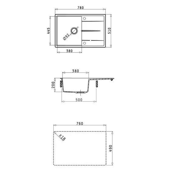 Кухонная мойка ABBER Quarz AQ2904W белый