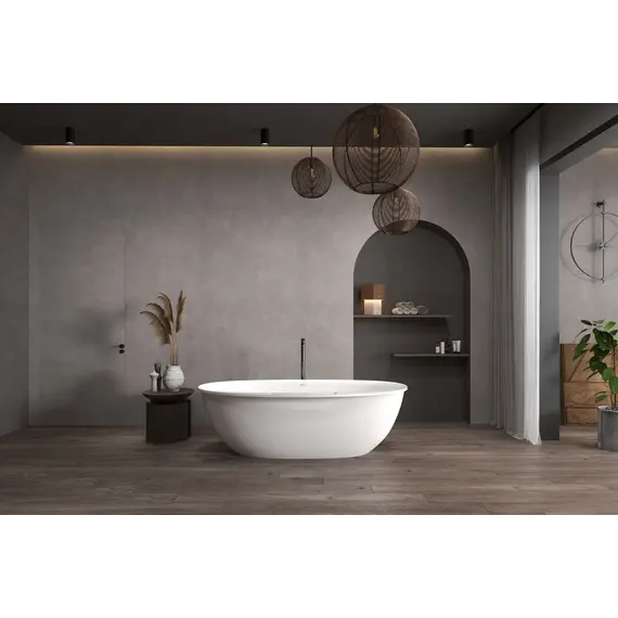 Ванна из искусственного камня ABBER Stein AS9631 белая матовая