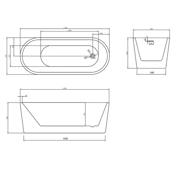 Акриловая ванна ABBER AB9272
