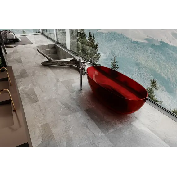 Ванна из полиэфирной смолы  ABBER Kristall AT9703Rubin красная 170*75 прозрачная