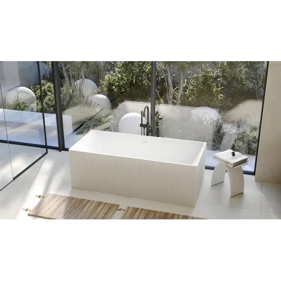 Ванна из искусственного камня ABBER Stein AS9602 белая матовая 170*75