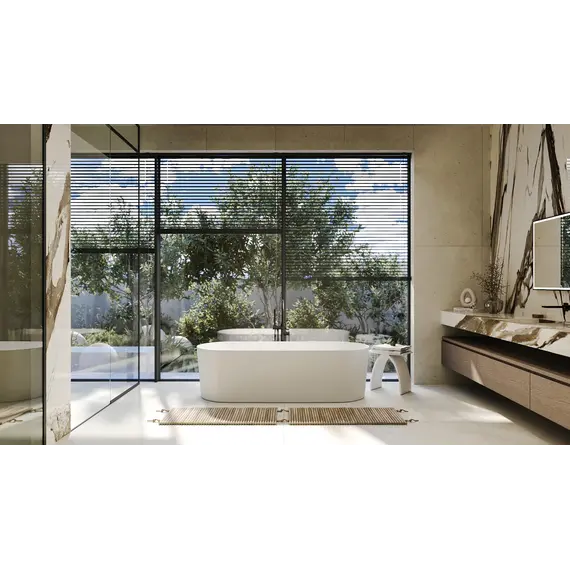 Ванна из искусственного камня ABBER Stein AS9614 белая матовая 180*75