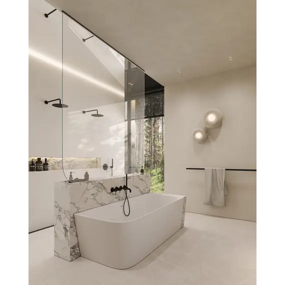 Ванна из искусственного камня ABBER Stein AS9621-1.7 L/R белая матовая 170х75