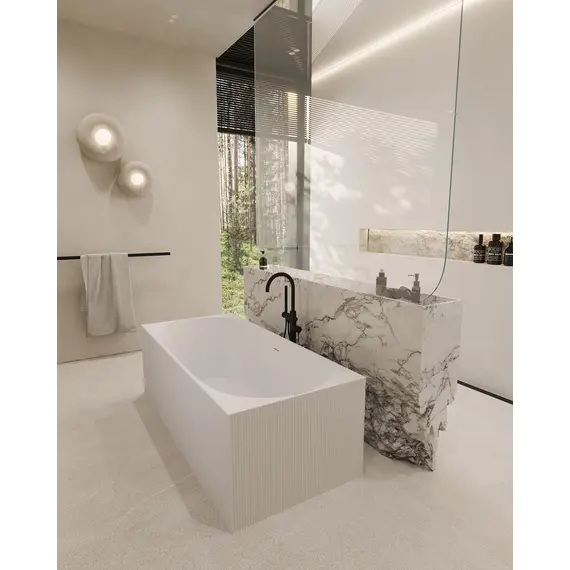 Ванна из искусственного камня ABBER Stein AS9603 белая матовая 170*75