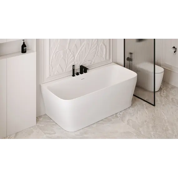 Ванна из искусственного камня ABBER Stein AS9616 белая матовая 170*80