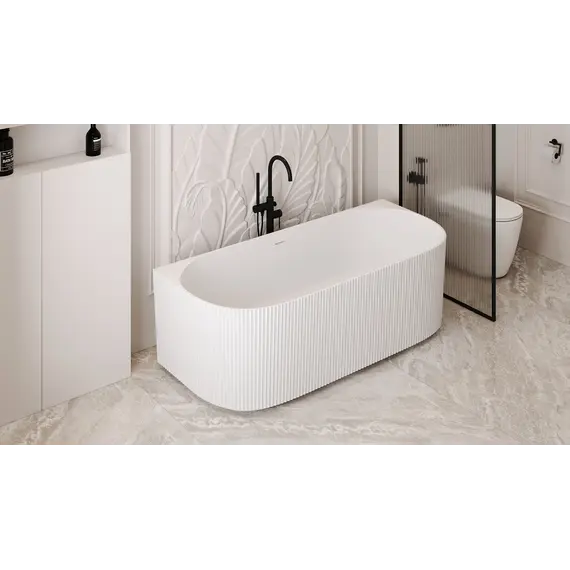 Ванна из искусственного камня ABBER Stein AS9630 белая матовая 170*75