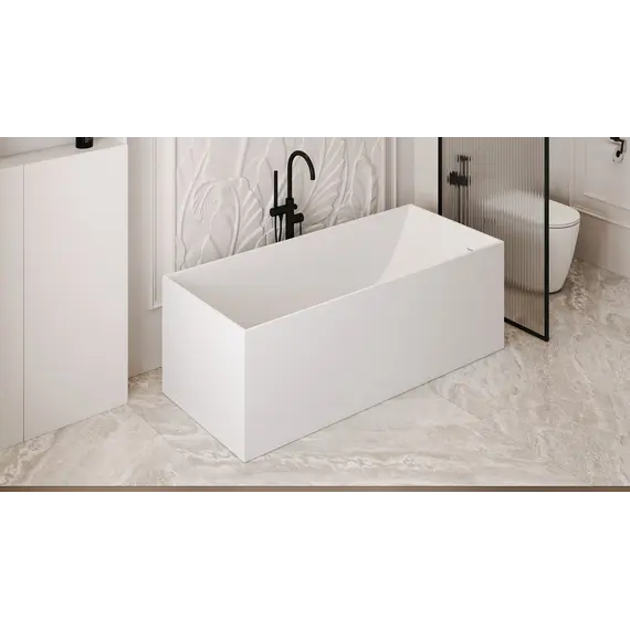 Ванна из искусственного камня ABBER Stein AS9640-1.5 белая матовая