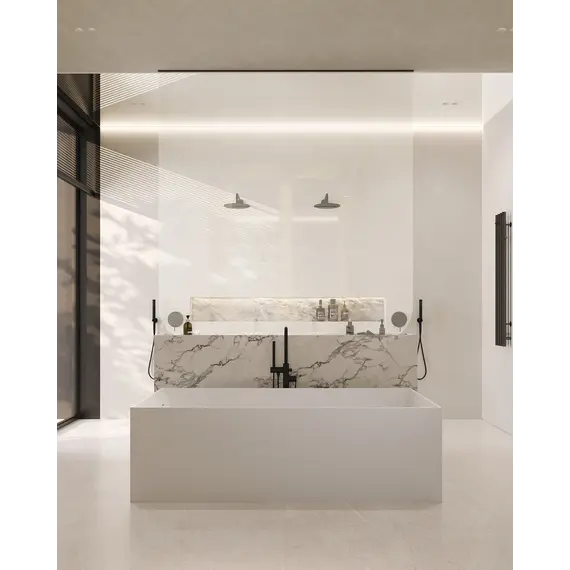 Ванна из искусственного камня ABBER Stein 180х76 белая матовая