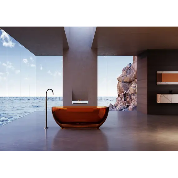 Ванна из полиэфирной смолы  ABBER Kristall AT9703Opal коричневая 170*75 прозрачная