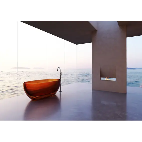 Ванна из полиэфирной смолы  ABBER Kristall AT9703Opal коричневая 170*75 прозрачная