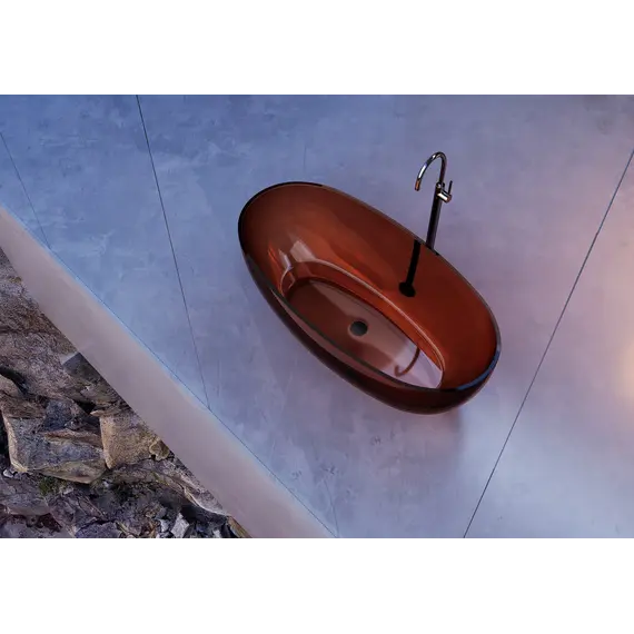 Ванна из полиэфирной смолы  ABBER Kristall AT9703Opal коричневая 170*75 прозрачная