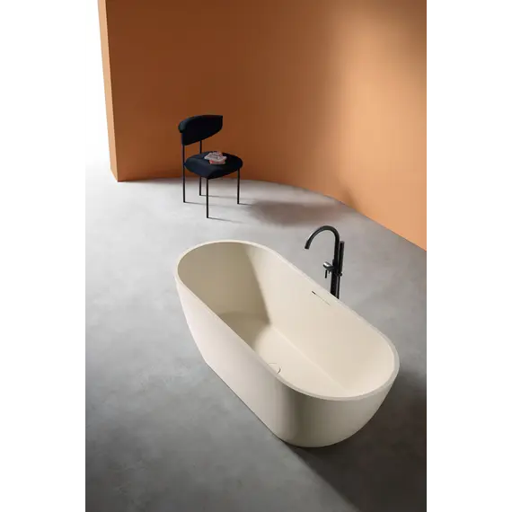 Ванна из искусственного камня ABBER Frankfurt  170х75  светло-бежевая матовая