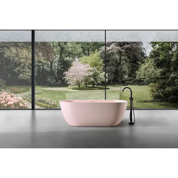 Ванна из искусственного камня ABBER Frankfurt 170х75 розовая матовая