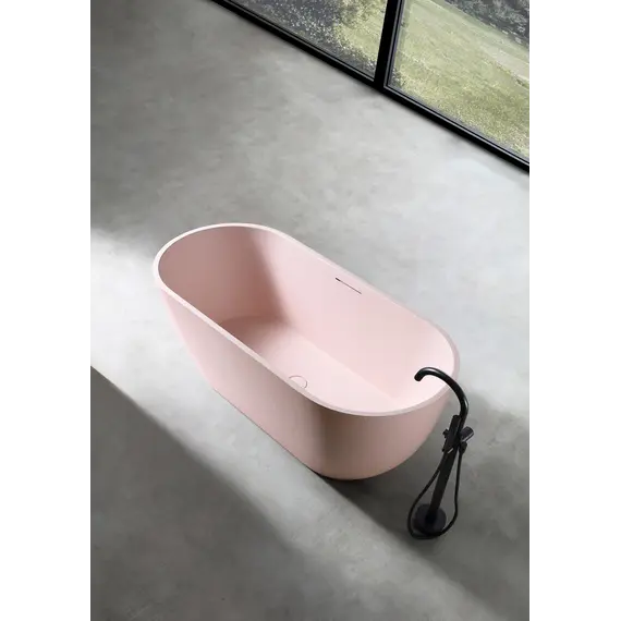 Ванна из искусственного камня ABBER Frankfurt 170х75 розовая матовая