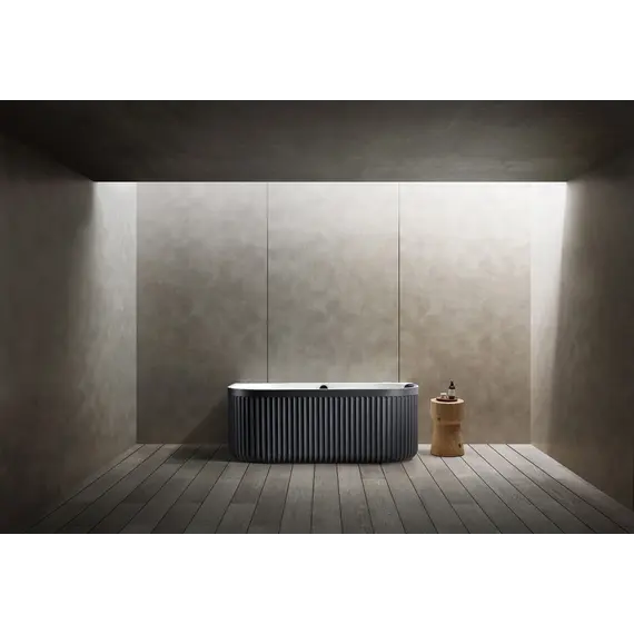 Ванна из искусственного камня ABBER Leipzig 170х80 черно-белая матовая