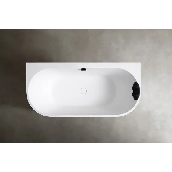 Ванна из искусственного камня ABBER Leipzig 170х80 черно-белая матовая