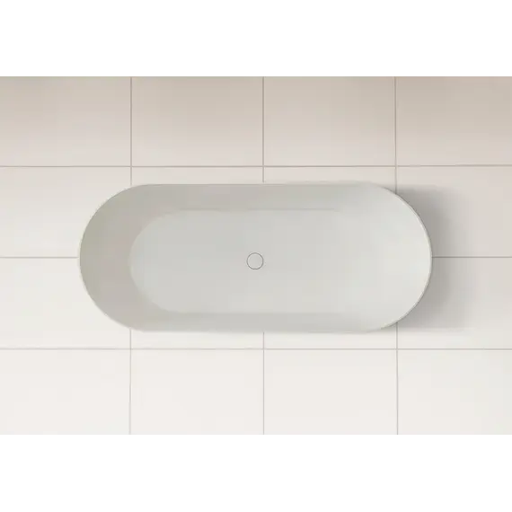 Ванна из искусственного камня ABBER Stein AS9622 белая матовая 165*70