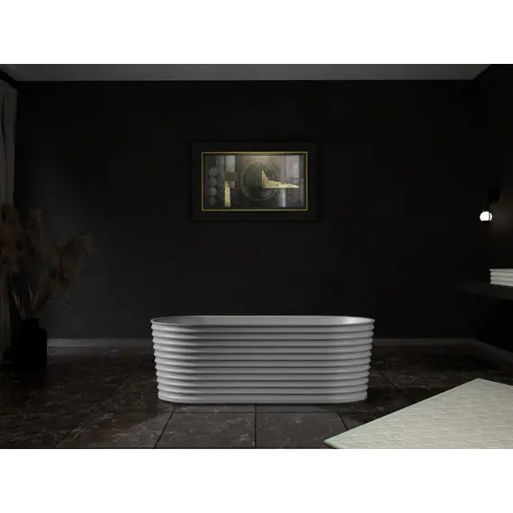 Ванна из искусственного камня ABBER Stein AS9650 белая матовая  170х80