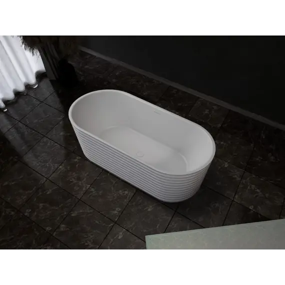 Ванна из искусственного камня ABBER Stein AS9650 белая матовая  170х80