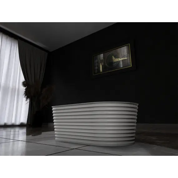 Ванна из искусственного камня ABBER Stein AS9650 белая матовая  170х80