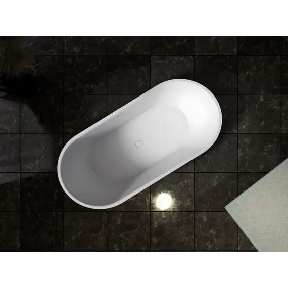 Ванна из искусственного камня ABBER Stein AS9650 белая матовая  170х80