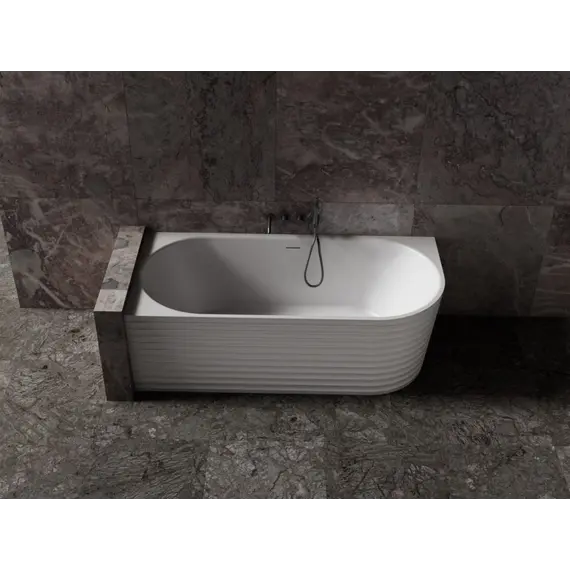 Ванна из искусственного камня ABBER Stein 170х80 L белая матовая