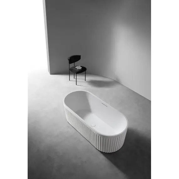 Ванна из искусственного камня ABBER Stuttgart 170х75 белая матовая