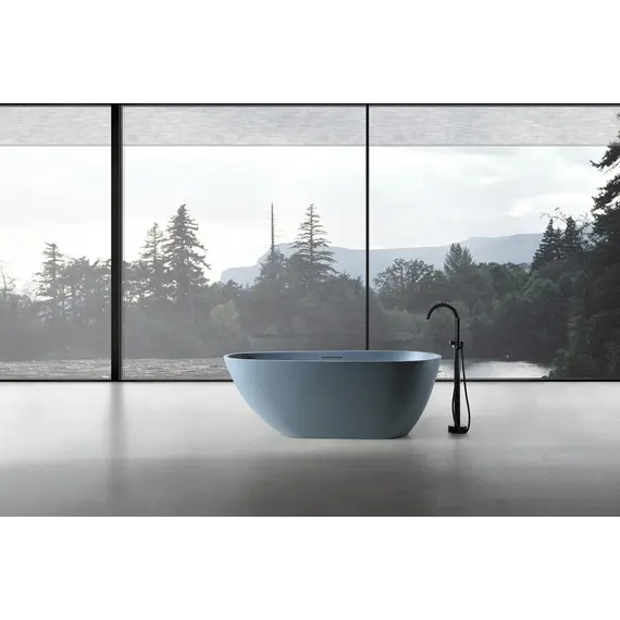 Ванна из искусственного камня ABBER Dortmund 170х75 серая матовая