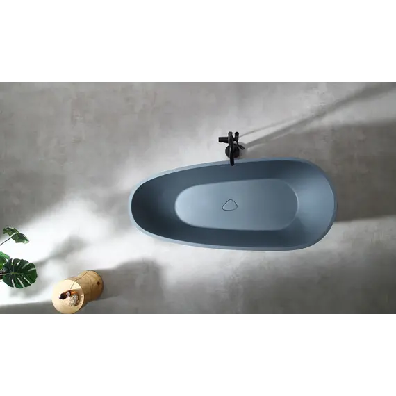 Ванна из искусственного камня ABBER Dortmund 170х75 серая матовая