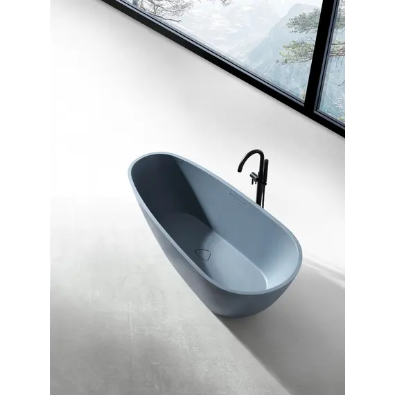 Ванна из искусственного камня ABBER Dortmund 170х75 серая матовая