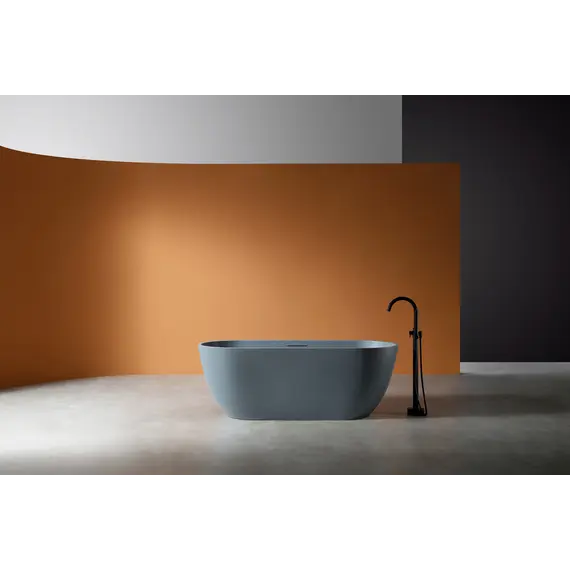 Ванна из искусственного камня ABBER Frankfurt 170х75 серая матовая