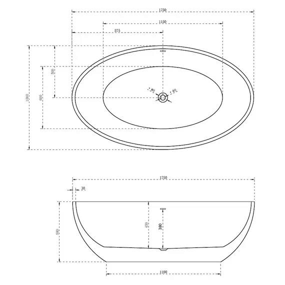 Акриловая ванна ABBER AB9249