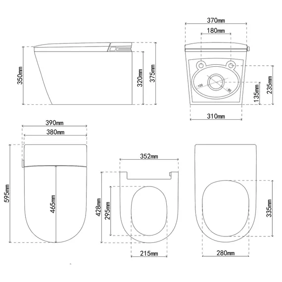 Электронный унитаз-биде ABBER Bequem AC1121S подвесной белый