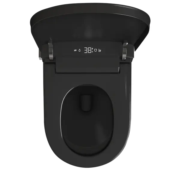 Электронный унитаз-биде ABBER Bequem AC1121SMB подвесной черный матовый