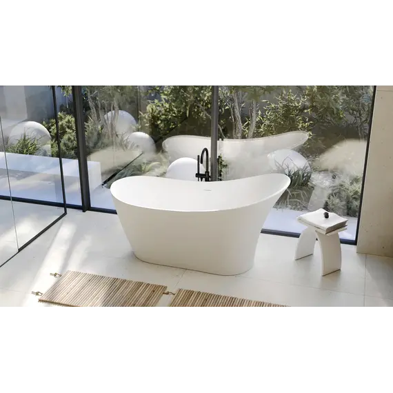 Ванна из искусственного камня ABBER Stein AS9618 белая матовая 170*75